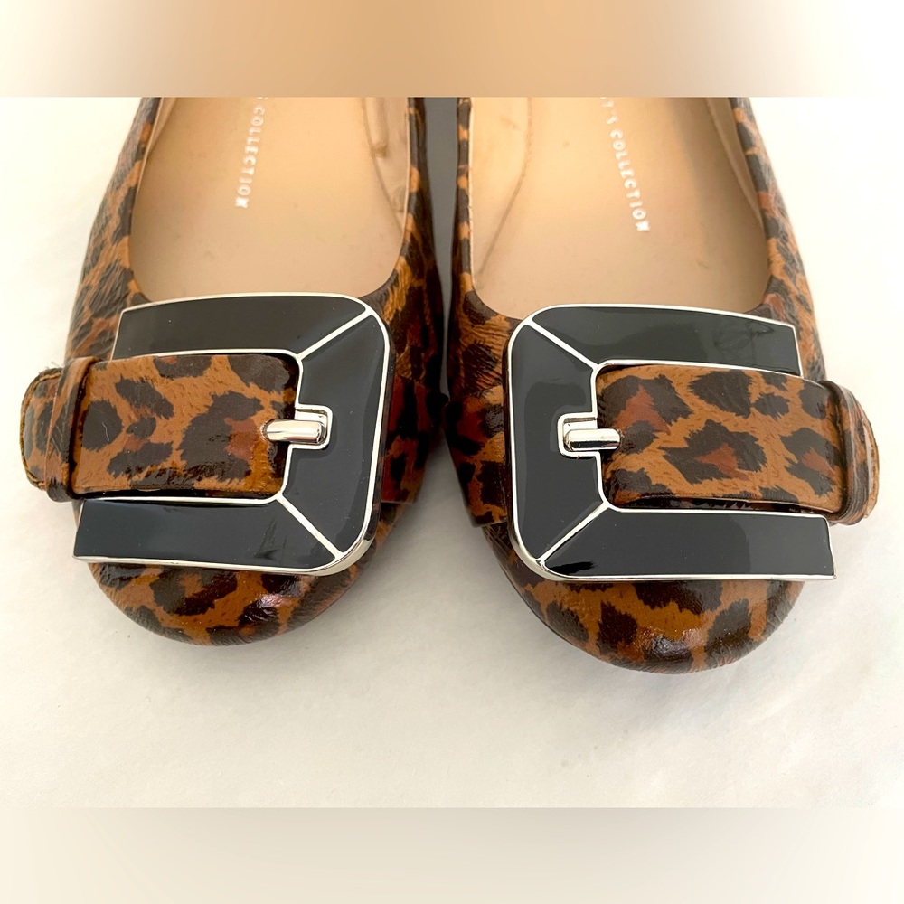 Franco Sarto Leopard Flats with Buckles